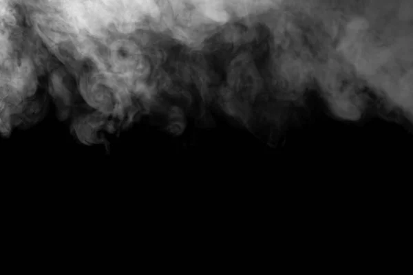 White Smoke Black Background — Stock Photo, Image