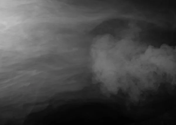 Rauch Textur Auf Schwarzem Hintergrund — Stockfoto