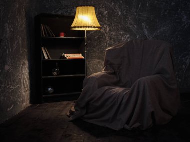 Siyah kedili bir yatak manzarası