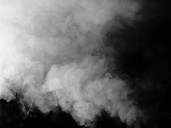 Белый Дым Черном Фоне — стоковое фото