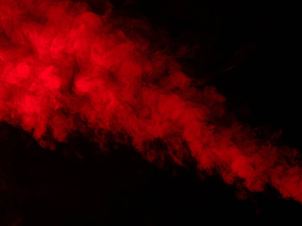 Smoke over red background view