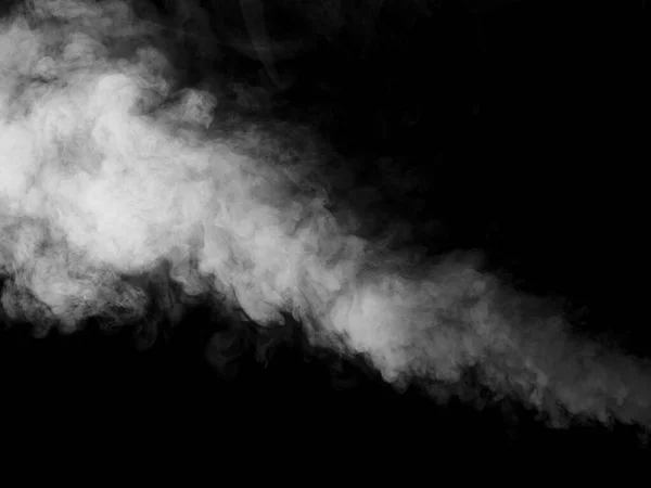 Fumaça Branca Sobre Fundo Preto — Fotografia de Stock