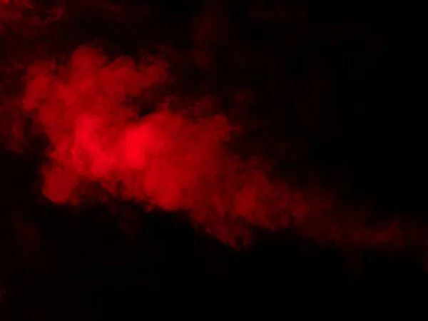 Červený Kouř Černém Pozadí — Stock fotografie