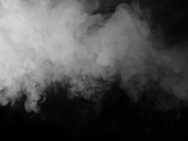 Abstract White Smoke Black Background — Stock Photo, Image