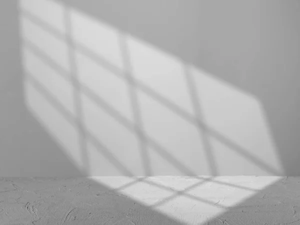 灰蒙蒙的背景 光线从窗户射出 用于产品的展示 — 图库照片