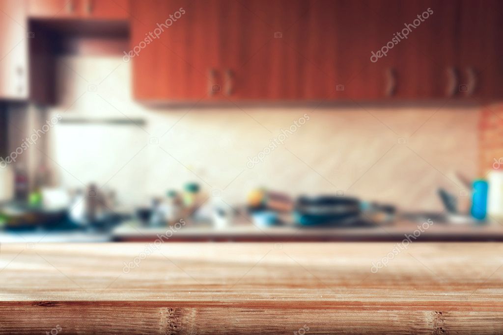 Kitchen background with table