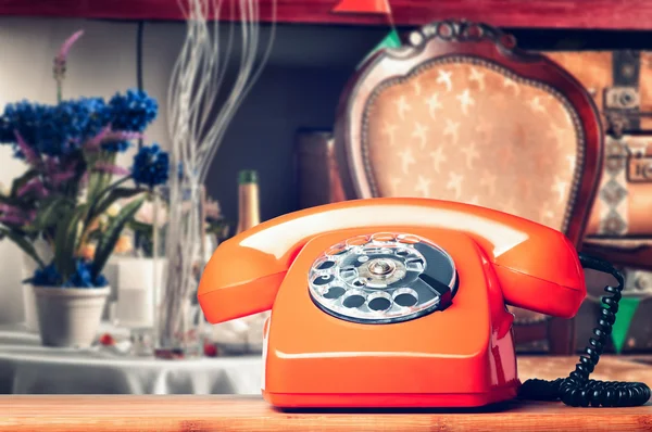 Vintage phone on the desk