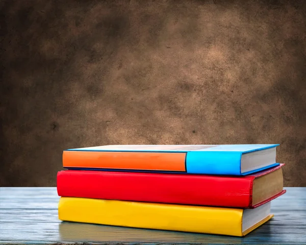 Colorful books on table — Stock Photo, Image