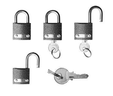 Çelik asma kilit ve anahtar