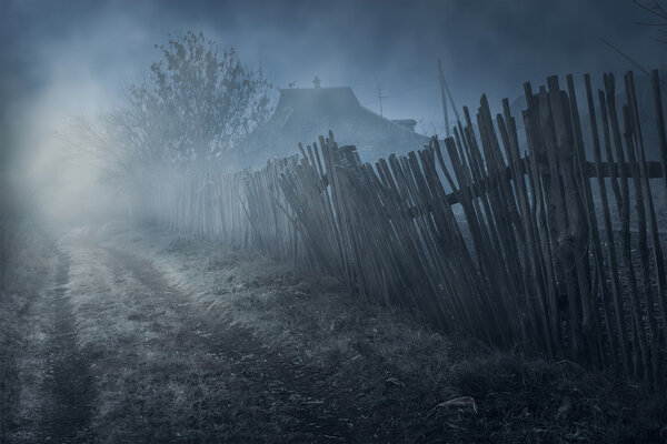 Dark mysterious street