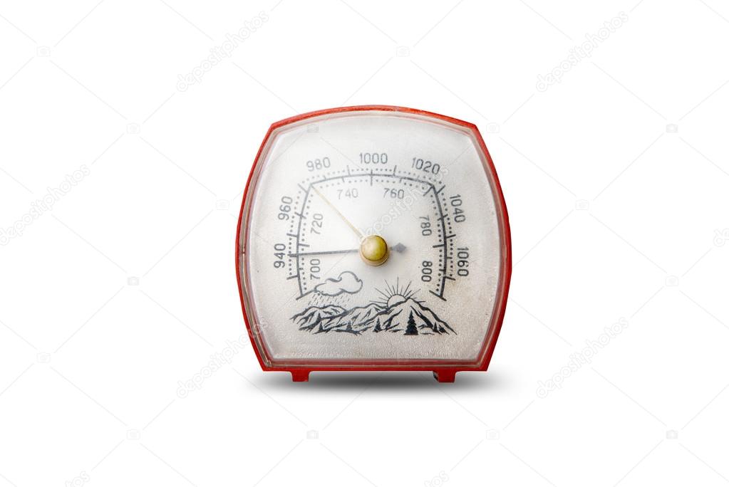 Barometer isolated on white