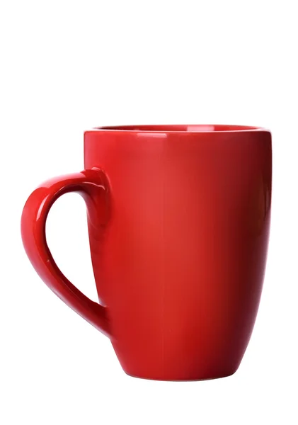 Rote Tasse isoliert auf weiß — Stockfoto