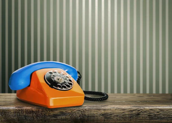 Vintage Orange Teléfono — Foto de Stock