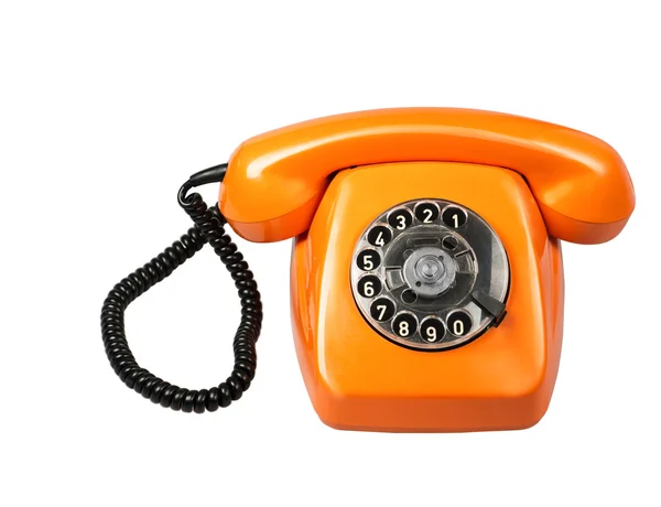 Orange telefon tło — Zdjęcie stockowe