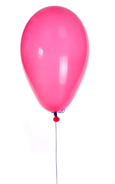 Rode ballon op wit — Stockfoto