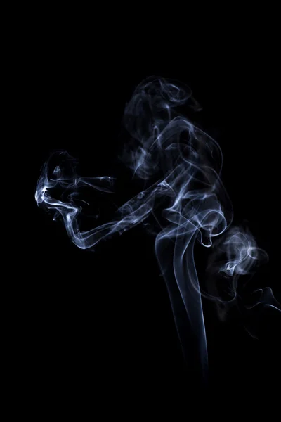 Smoke Textur auf schwarz — Stockfoto
