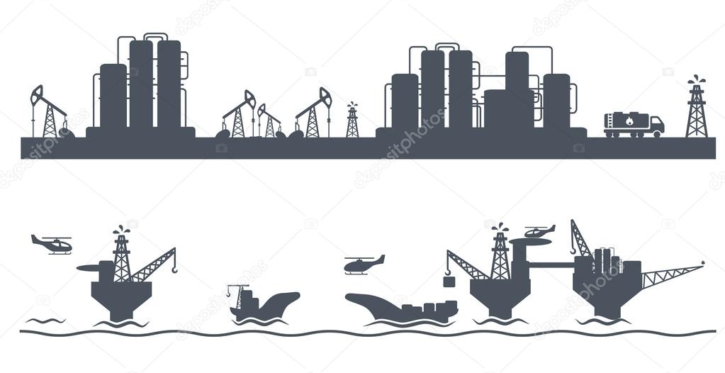 Horizontal seamless background Petroleum industry