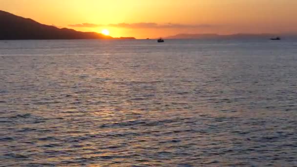 Sunrise Sea Beautiful Cloudscape — Stock Video