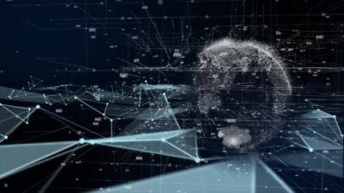 5G ve AI teknolojisi, küresel iletişim ağı konsepti. İş grafiği. Küresel. Görüntü.