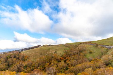 Romanya 'nın güzel kırsal kesiminin manzarası. Güneşli bir öğleden sonra. Dağlardaki harika bahar manzarası. 