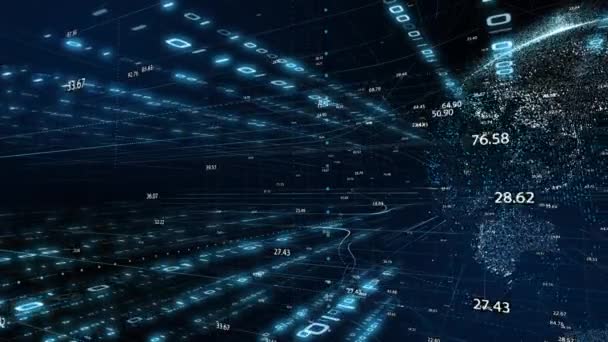 Und Technologie Konzept Des Globalen Kommunikationsnetzes Wirtschaftsgrafik Globales Geschäft Illustration — Stockvideo