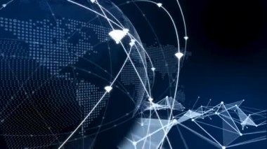 5G ve AI teknolojisi, küresel iletişim ağı konsepti. 6G teknolojisi.