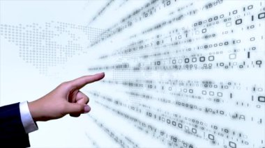 5G ve AI teknolojisi, küresel iletişim ağı konsepti. 3B Görüntü.