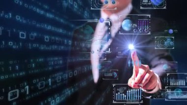 5G ve AI teknolojisi, küresel iletişim ağı konsepti. 3B Görüntü.