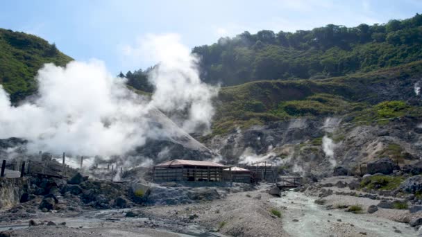 Mineral Hot Water Hot Springs Hot Spring Top Mountain Hot — Video Stock
