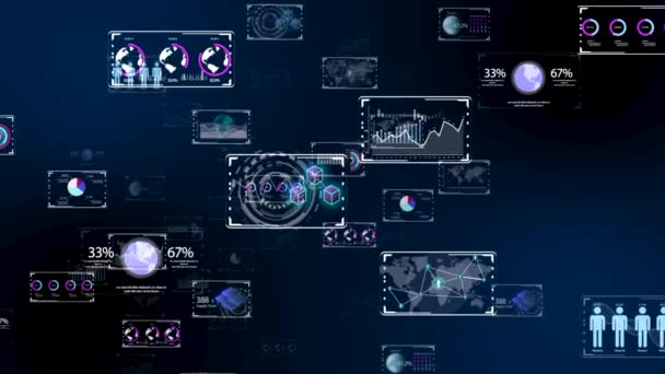 Infografica Aziendale Impostata Con Diagramma Diverso Illustrazione Elementi Visualizzazione Dei — Video Stock