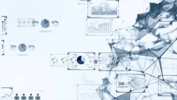 Conjunto Infografías Negocios Con Ilustración Diagrama Diferente Elementos Visualización Datos — Vídeos de Stock