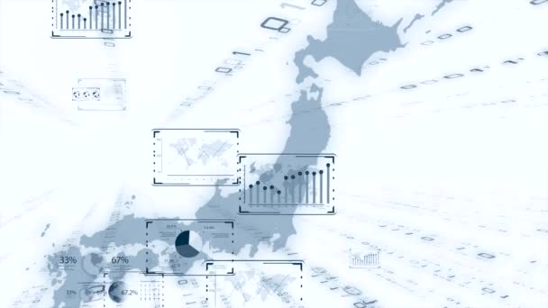 Infografica Aziendale Impostata Con Diagramma Diverso Illustrazione Elementi Visualizzazione Dei — Video Stock