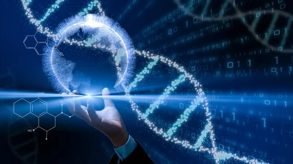 Medizinarztverbindung Mit Moderner Schnittstelle Digitalen Krankenhaushintergrund Medizintechnisches Netzwerkkonzept Dna — Stockfoto