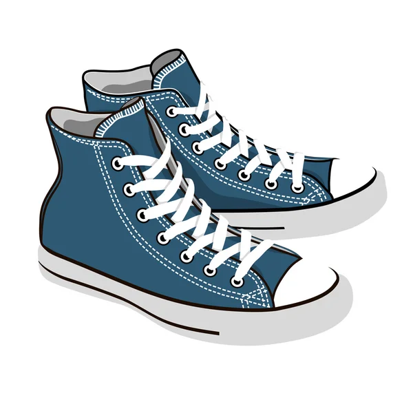 Blue sneakers — Stock Vector