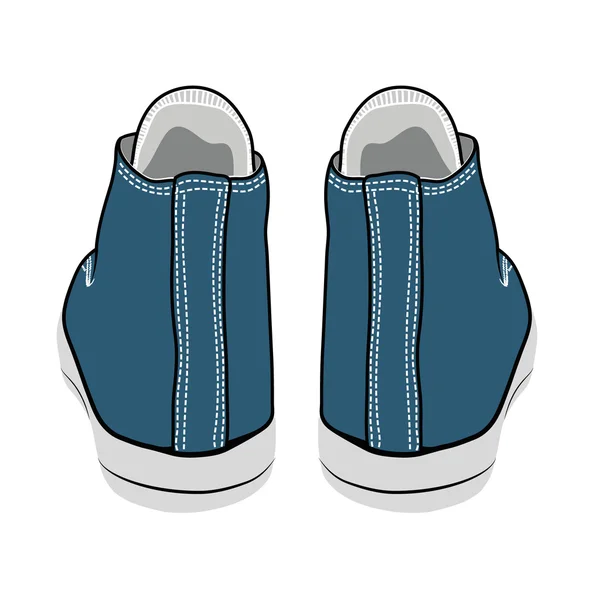 Vector cartoon blue sneakers — Stock Vector