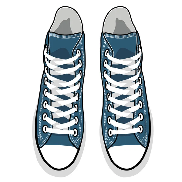 Vector isolated cartoon blue sneakers — Stock Vector