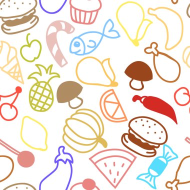 Sevimli meyve sorunsuz doku anahat