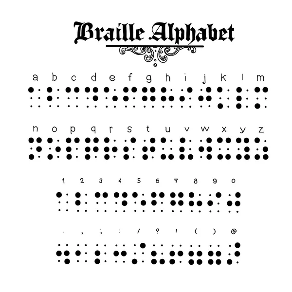 Braille alfabesi illüstrasyon