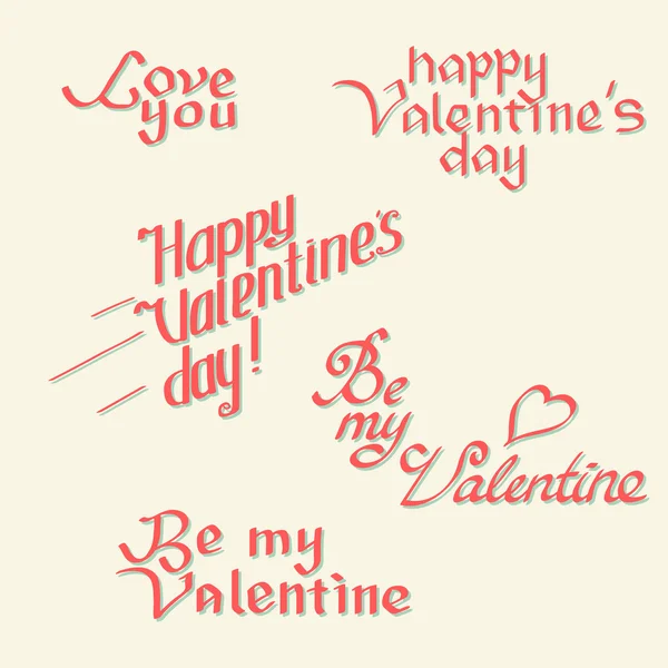 Caligrafía de San Valentín — Vector de stock