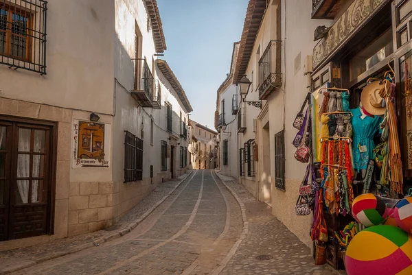 Tipik Chinchon, Madrid sokakları. İspanya