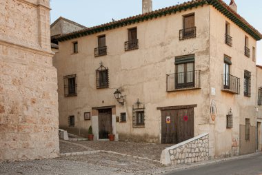 Tipik Chinchon, Madrid sokakları. İspanya