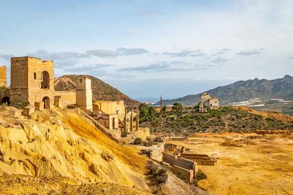 Zříceniny Opuštěných Dolů Mazarrnu Oblast Murcia Španělsko — Stock fotografie