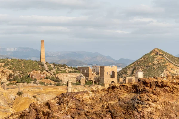Zříceniny Opuštěných Dolů Mazarrnu Oblast Murcia Španělsko — Stock fotografie