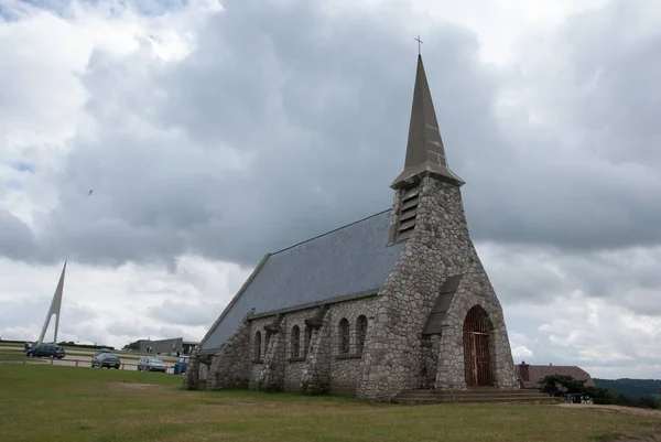 Chapel Notre Dame Garde Etretat Normandy France — Stock Photo, Image