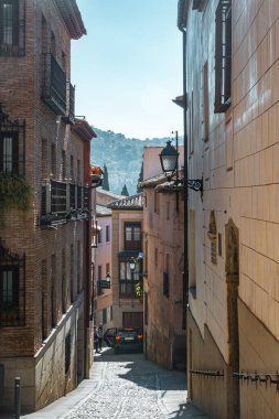 Toledo şehrinin köşeleri. Şubat 2019 İspanya