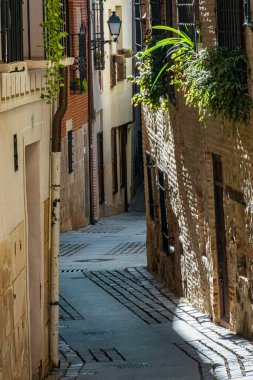 Toledo şehrinin köşeleri. Şubat 2019 İspanya