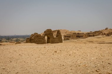 Deir el-Bahari 'den görüntüler. Şatafatlı. Mısır.