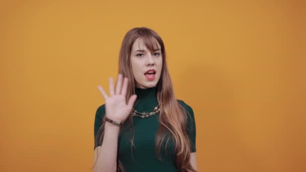 View of hand fingers showing ok sign, gesturing making okay, human emotions — Stock Video