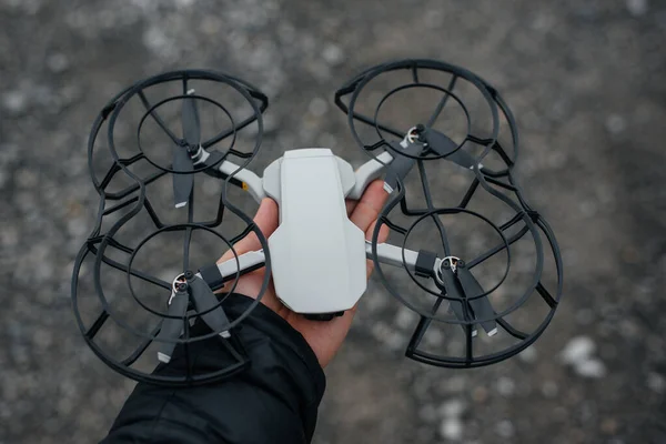 Jovens Estão Preparar Drone Para Voo Configuração Drone — Fotografia de Stock