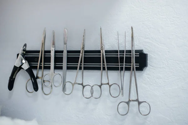 Steriel Medisch Instrument Close Tafel Voor Operatie Geneeskunde Chirurgie — Stockfoto